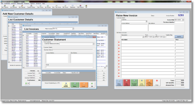 Image of some invoicing software developed by Knightwood Computer Services